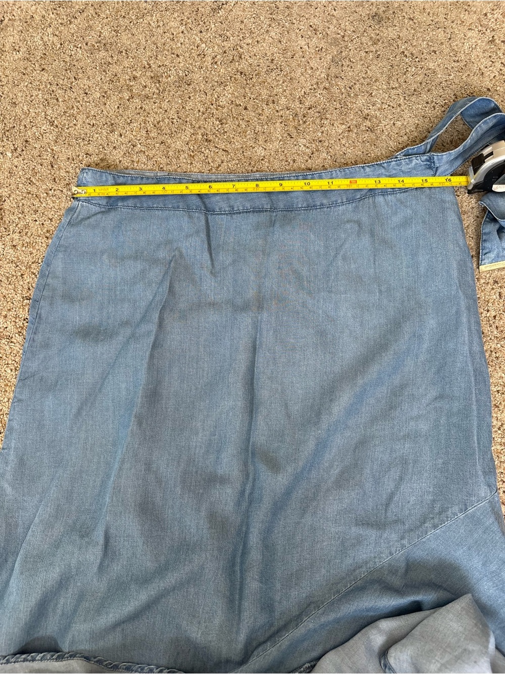 Michael Kors Light Blue Women's Wrap Midi Skirt size medium - Picture 8 of 9
